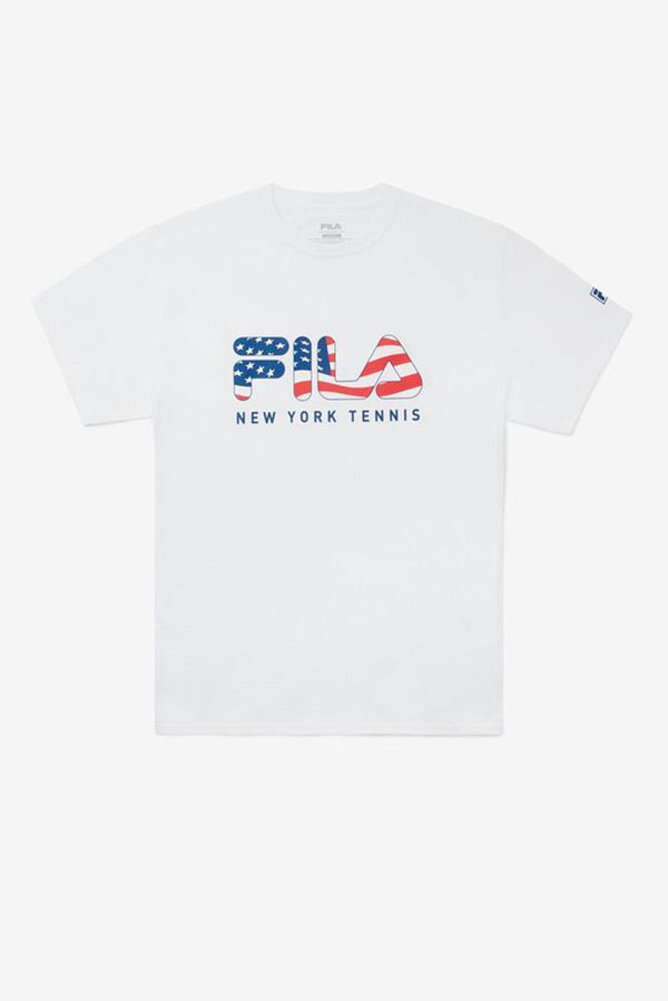 Fila Nyc Flag Men's Tee - White,NZ 589-12097